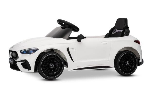 Electric Ride-on car Mercedes CLE 12V with rear-wheel drive, white, Single seater, Lithium battery, 