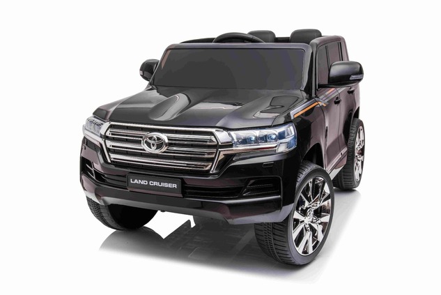 Electric Ride on Car Toyota Landcruiser 12V, BLACK, Leatherette seat, 12V/7AH Battery, Opening doors