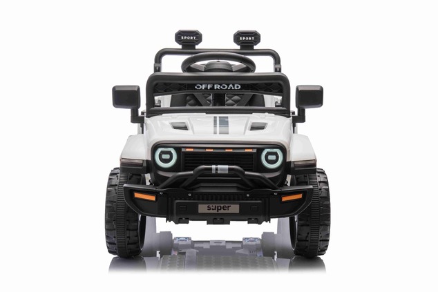 Electric car for children OFFROAD NEW with rear-wheel drive, white, Lithium battery, High chassis, W
