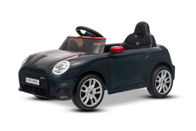Electric Ride-on car Mini Cooper 12V, black, MP3 Player with USB and Bluetooth connection, 2.4 GHz r