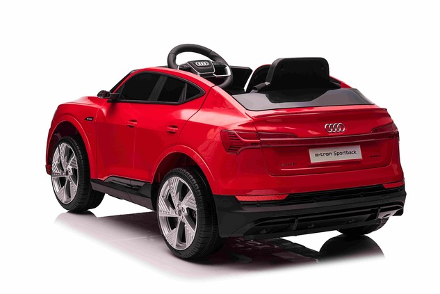 Electric ride-on car Audi E-tron Sportback 4x4 red, Artificial leather seat, 2.4 GHz remote control,