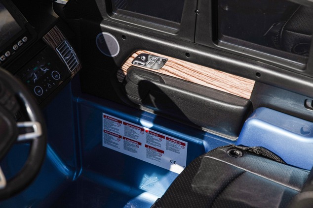 Electric Ride-On Range Rover, Blue Painted, Double Leather Seat, LCD Display with USB Input, 4x4 Dri
