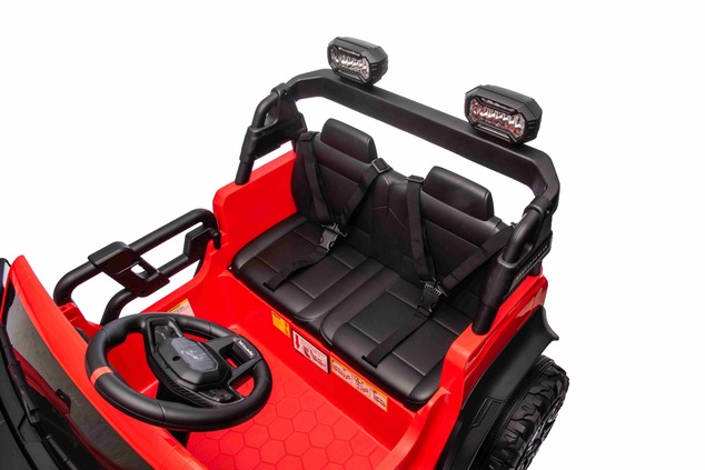 Ford Bronco XL elektrische kinderauto met achterwielaandrijving, gelicentieerd (tweezitter), zwart, 