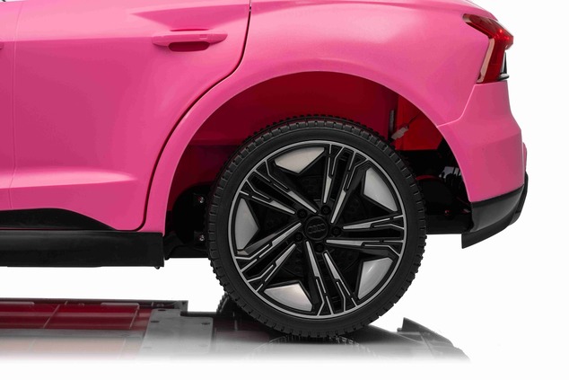 Electric Ride-on car Audi RS E-tron GT 12V, pink, wide single seat, 2.4 GHz remote control, USB / AU