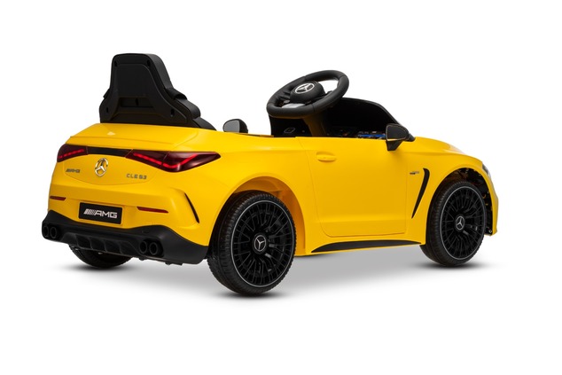 Electric Ride-on car Mercedes CLE 12V with rear-wheel drive, yellow, Single seater, Lithium battery,
