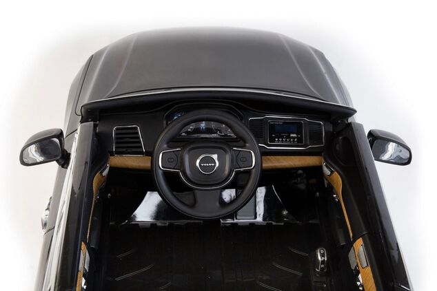 Electric Ride-On Volvo XC90, Black, Double Leather Seat, MP3 player with USB Input, Opening doors an