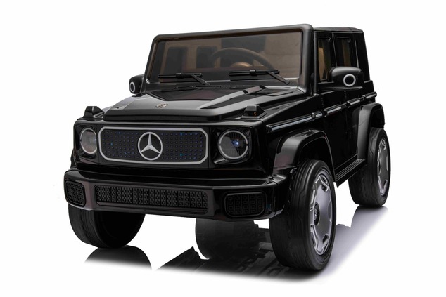 Electric Ride-on car Mercedes-Benz EQG 12V, black, LED underlighted body parts, Functional front and
