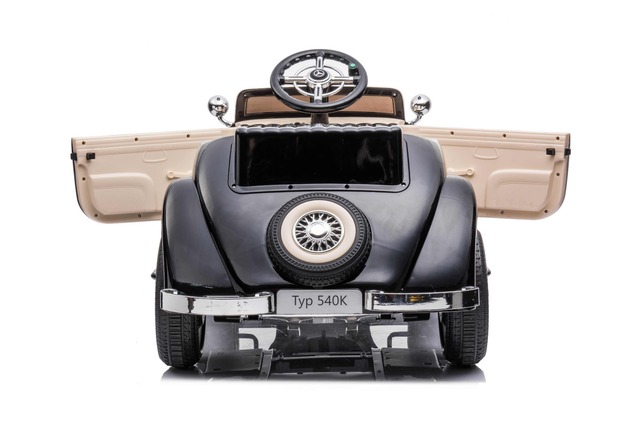 Electric Ride-On Toy Car Mercedes-Benz 540K, Black, Local parental control by Steering wheel, 2.4Ghz
