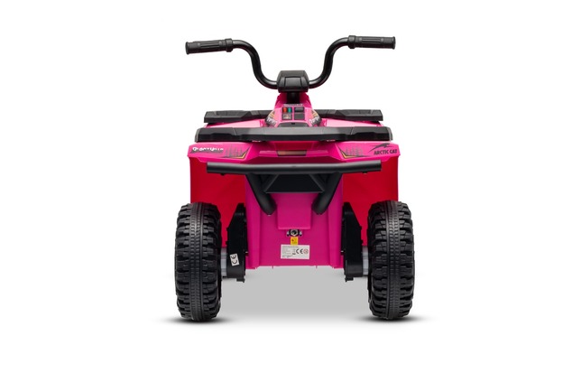 Licensed electric Ride-on quad Arctic Cat 12V with rear wheel drive, pink, LED lights, Lithium batte