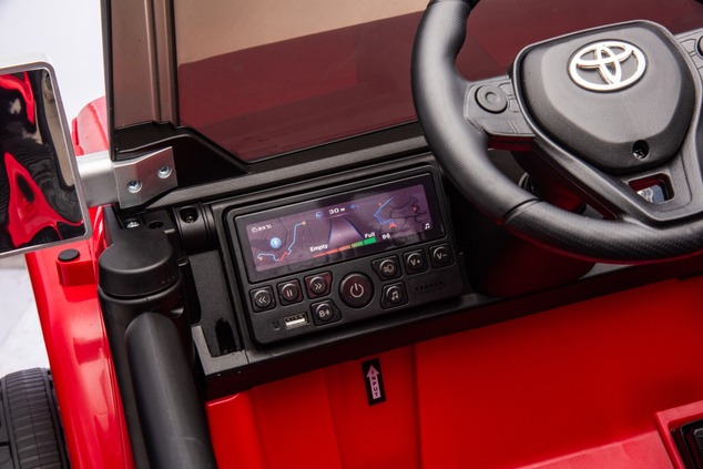 Electric Ride-on car Toyota FJ Cruiser XXL with 4x4 drive, licensed (Two-seater), red, Portable lith