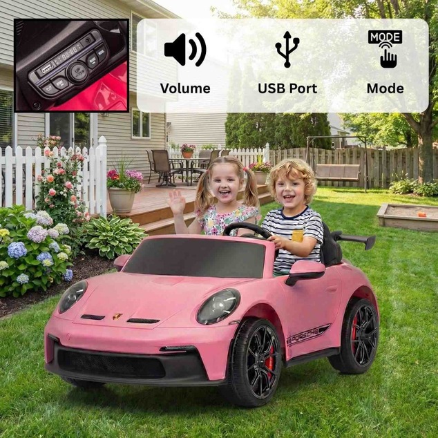 Kids Electric Ride-On Porsche 911 GT3 24V 4x4 | Licensed | Beneo Motors | 2 Seater | Lithium Battery