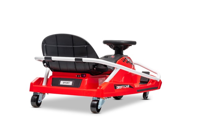 Drift kart elettrico Beneo Motors 24V, Rosso, Motore brushless 300 W, Batteria al litio, Modalità dr