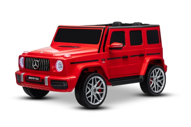 Electric Ride-on car Mercedes-Benz G63 AMG 4x4 Two-seater 24V, red, MP3 Player with USB/AUX and Blue