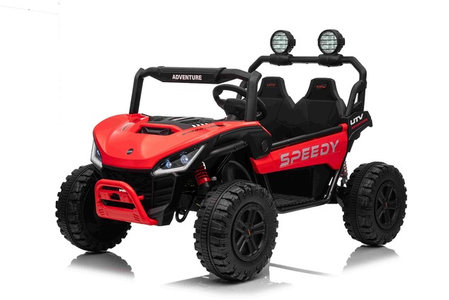 Electric Ride-on car T-REX Ride 4x4 Two-seater 24V, red, MP3 Player with USB/AUX input, 4x4 drive, L