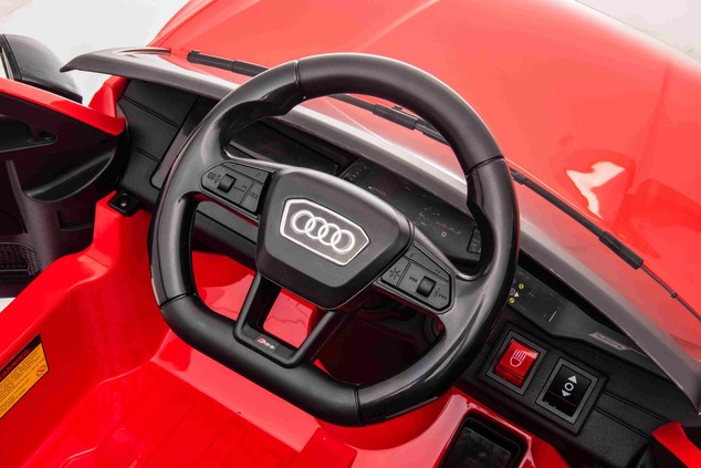 Auto elettrica per bambini Audi RS6 12V, Rosso | Sedile in pelle | Porte apribili | 2 × 25 W motore 
