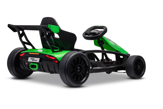 Drift kart elettrico per bambini 24 V | Beneo Motors Drift Car | Verde | 2 × 200 W | Batteria al litio