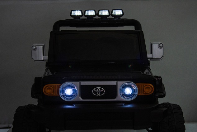 Electric Ride-on car Toyota FJ Cruiser XXL with 4x4 drive, licensed (Two-seater), black, Portable li
