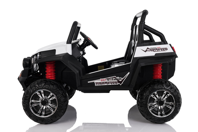 Electric Ride-On Toy Car RSX buggy 2X 12V/7Ah White - 2.4Ghz, 4 X MOTOR, remote control, two-seats i