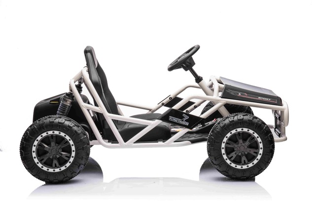 Electric Ride-on SPORT-CART 24V, black, Soft EVA wheels, Leatherette seat, 2 x 50W Motor, 24V Batter