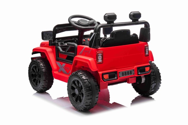 Electric car for children OFFROAD NEW with rear-wheel drive, red, Lithium battery, High chassis, Wid