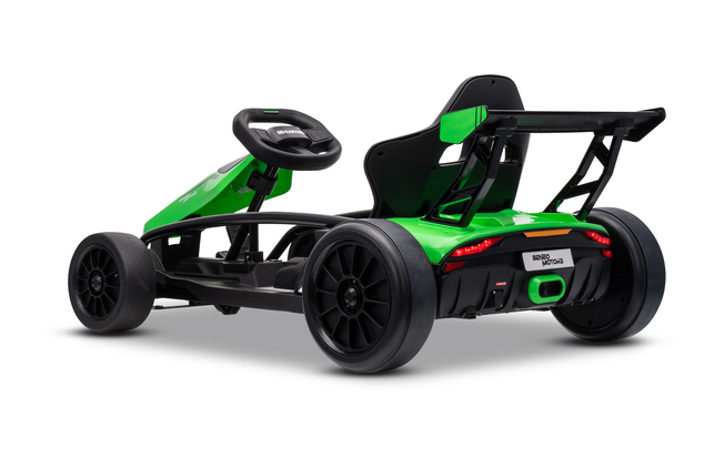 Drift kart elettrico per bambini 24 V | Beneo Motors Drift Car | Verde | 2 × 200 W | Batteria al litio