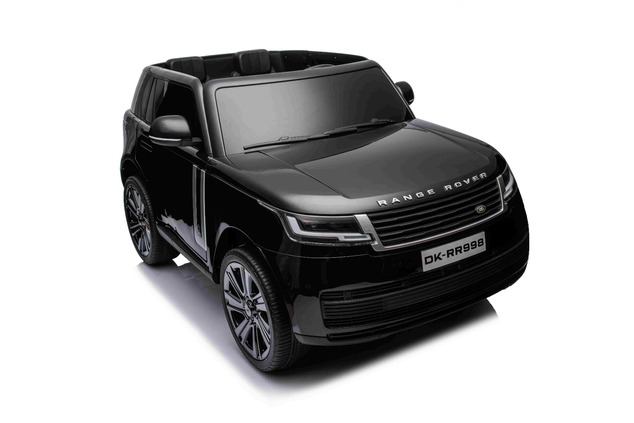 Electric Ride-on car Range Rover Model 2023, Two Seater, Black, Leatherette Seats, Radio with USB In