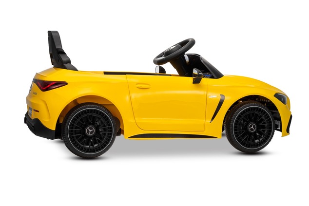 Electric Ride-on car Mercedes CLE 12V with rear-wheel drive, yellow, Single seater, Lithium battery,