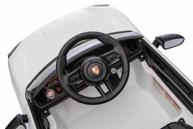 Electric Ride-on car Porsche Cayenne 12V with rear-wheel drive - Licensed (Single seat), white, Lith