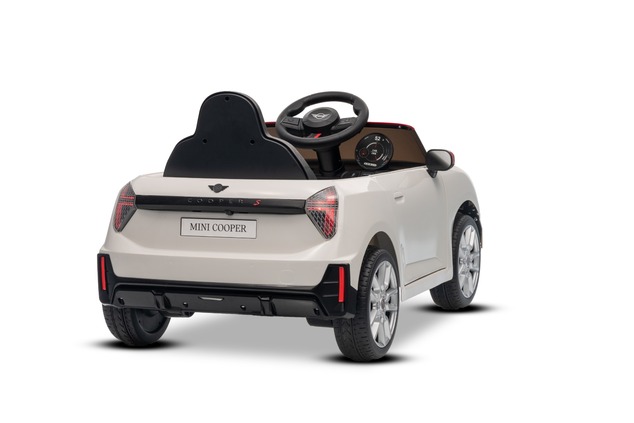 Electric Ride-on car Mini Cooper 12V, white, MP3 Player with USB and Bluetooth connection, 2.4 GHz r