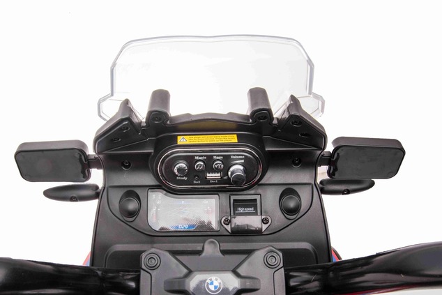 Electric Motorbike BMW F850 GS, Licensed, 12V battery, EVA soft wheels, 2 x 35W Engines, LED Lights,