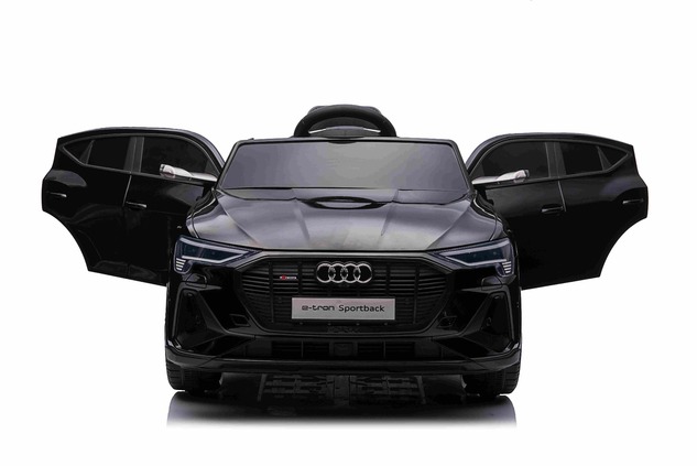 Electric ride-on car Audi E-tron Sportback 4x4 black, Leatherette seat, 2.4 GHz remote control, Eva