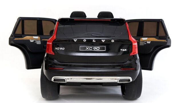 Electric Ride-On Volvo XC90, Black, Double Leather Seat, MP3 player with USB Input, Opening doors an