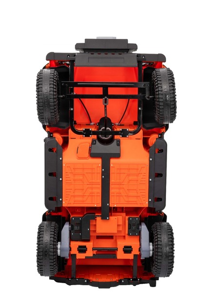 Electric Ride-on car Land Rover Defender 110 SVX 12V, orange, 4X4 drive, LED lights, front and rear 