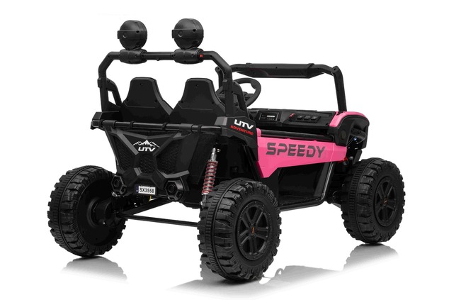 Auto elettrica per bambini T-REX Ride 4x4 24V | 2 posti | Rosa | Lettore MP3 con ingresso USB/AUX | 