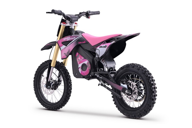 Elektro Dirtbike für Kinder 1600 W | Beneo Motors Falcon Pink | Ab 8 Jahren | 48-V-Lithium-Akku | Ge