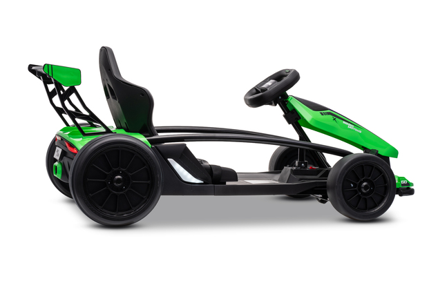 Drift kart elettrico per bambini 24 V | Beneo Motors Drift Car | Verde | 2 × 200 W | Batteria al litio