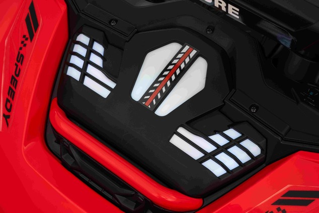 Electric Ride-on car T-REX Ride 4x4 Two-seater 24V, red, MP3 Player with USB/AUX input, 4x4 drive, L