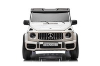Electric Ride-on car Mercedes-Benz G63 AMG 4x4² Two-seater 12V, white, MP3 Player with USB/AUX input