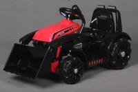 Electric Tractor FARMER with ladle, red, rear drive, 6V battery, Plastic wheels, wide seat, 20W Moto
