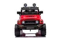 Toyota FJ Cruiser elektrické autíčko pre deti s pohonom zadných kolies, Červená, 12V akumulátor, vysoký podvozok, široké sedadlo