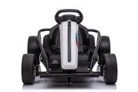 Drift Kart DRIFT-CAR 24V, White, Smooth Drift wheels, 2 x 350W Motor, Drift mode at 13 Km / h, 24V B