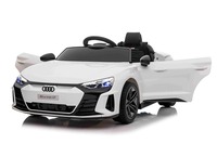 Electric Ride-on car Audi RS E-tron GT 12V, white, wide single seat, 2.4 GHz remote control, USB / A