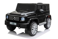 Electric Ride-on car Mercedes G500 12V, black, 2.4 GHz remote control, USB / SD Input, Rear suspensi