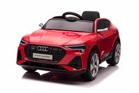 Electric Ride-on car Audi E-tron Sportback 12V, red, wide single seat with three-point seat belt, 2.