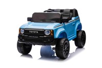 Electric ride-on car Toyota Landcruiser 12V, blue, wide single seat, 2.4 GHz remote control, USB / A