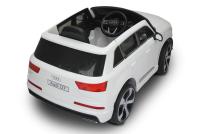 Auto elettrica per bambini Audi Q7 Quattro, Bianco, con licenza ufficiale, a batteria, porte apribil