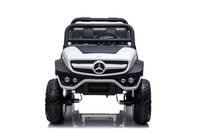 Electric Ride-On Toy Car Mercedes-Benz UNIMOG - White, 2.4Ghz Remote controller, 4 X 4, two-seats, S