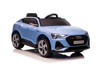 Electric Ride-on car Audi E-tron Sportback 12V, blue, wide single seat with three-point seat belt, 2