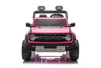 Ford Bronco XL elektrische kinderauto met achterwielaandrijving, gelicentieerd (tweezitter), roze, l