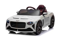 Electric Ride-on car Bentley Bacalar 12V, white, Doors opening upwards, 2.4 GHz remote control, LED 